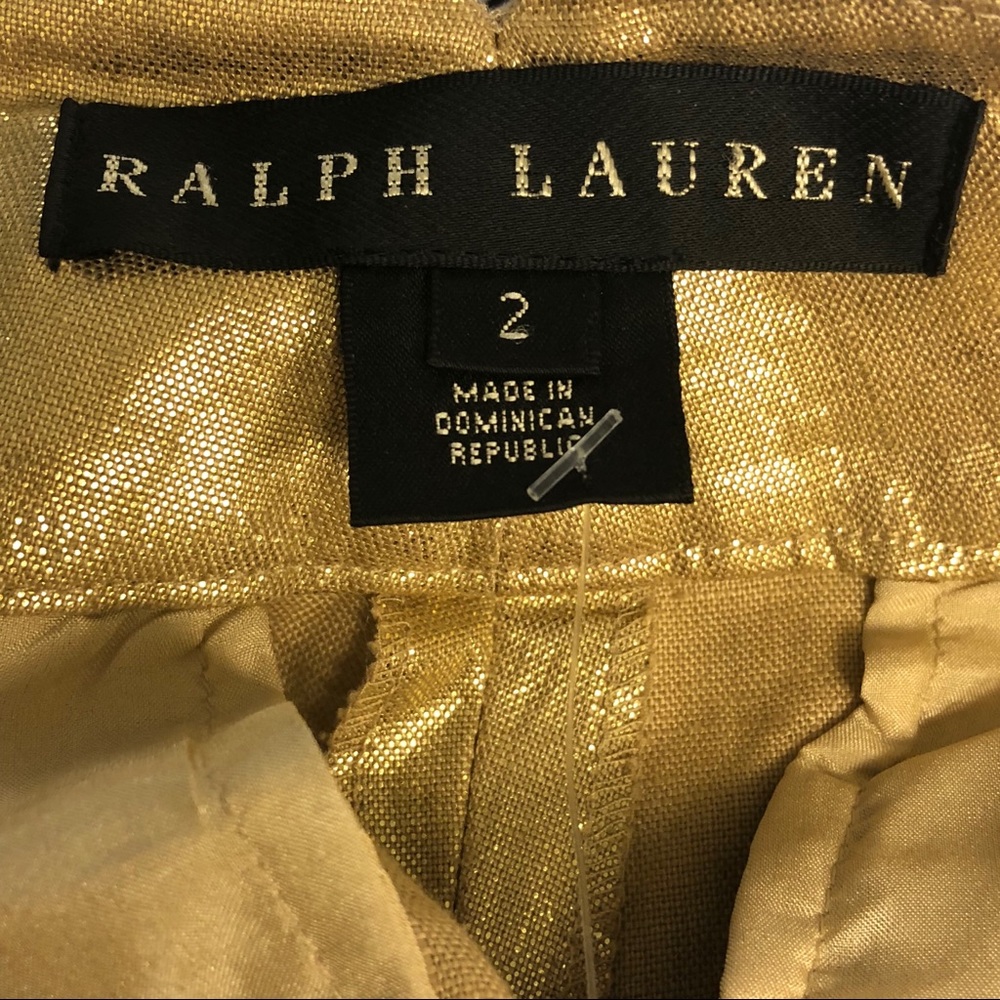 NWT Black Label Ralph Lauren Linen Shorts sz 2 - Picture 4 of 7